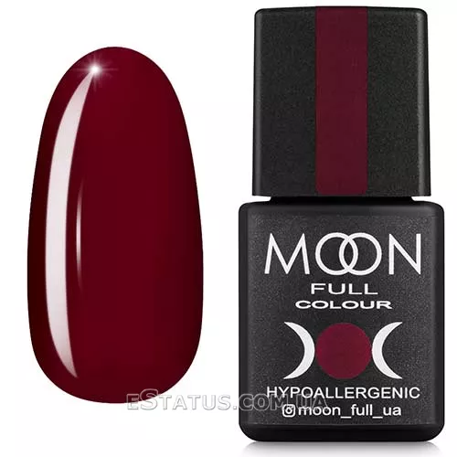 Гель лак Moon Full Classic Color №144 (карминный, эмаль), 8 мл