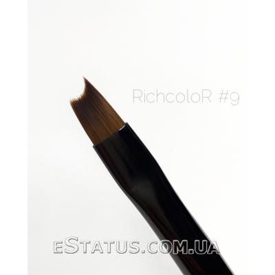 Кисть для дизайна RichColoR №9, нейлон 9 мм