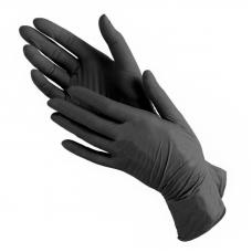 Перчатки нитриловые размер L (без пудры), черные, 100 шт.