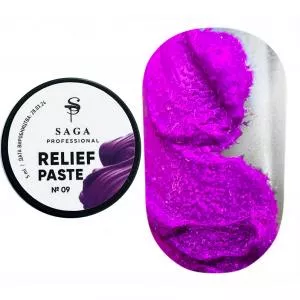 SAGA professional Паста без липкого слоя Relief paste 09, 5 мл