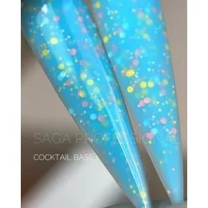 SAGA professional COCTAIL BASE 01 (голубой с хлопьями), 13 мл