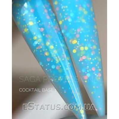 SAGA professional COCTAIL BASE 01 (блакитний з пластівцями), 13 мл