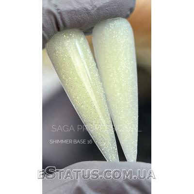 SAGA Cover Base Shimmer (с шиммером) №16, 15 мл