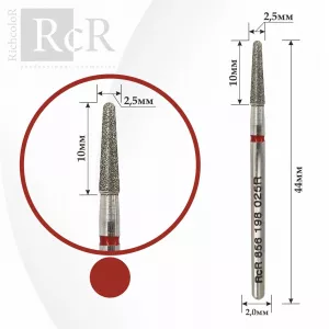 Фреза алмазная RcR 856 198 025R Конус закруглений (с красной насечкой)