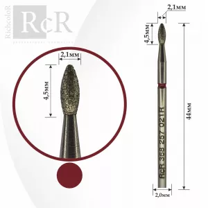 Фреза алмазная RcR 368 257 021R Почка (с красной насечкой)