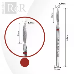 Фреза алмазная RcR 263 018R Пламя с закругленным концом (с красной насечкой)