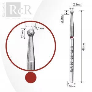 Фреза алмазна RcR 801 001 021R Куля (сфера з червоною насічкою)
