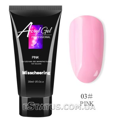 Полигель/Poly gel Misschering №03 pink, 60 мл
