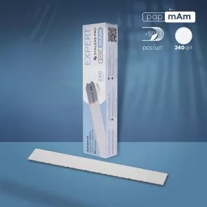 Сменные файлы белые papmAm для прямой пилки STALEKS PRO EXPERT 22 240 грит, (50 шт)