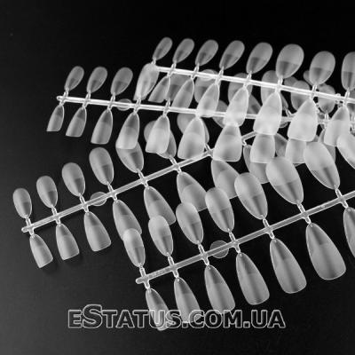 Гелевые типсы для наращивания ногтей в пластиковом контейнере Миндаль (матовые), 240 шт.