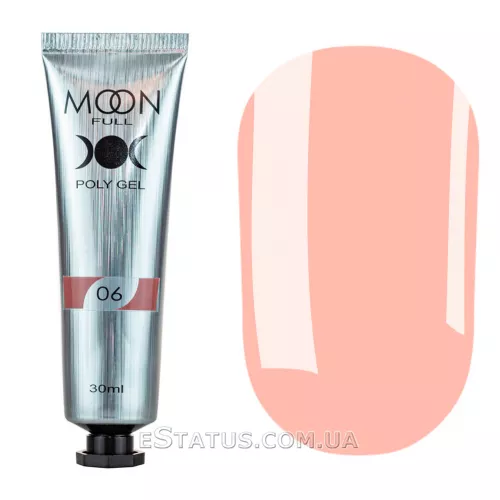 Полигель для ногтей MOON FULL POLY GEL №06 (туба), 30 мл Полигель для ногтей MOON FULL POLY GEL №06 (туба), 30 мл