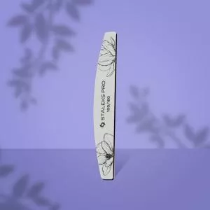 Пилка для нігтів мінеральна STALEKS PRO EXPERT 40 100/180 грит (півмісяць)