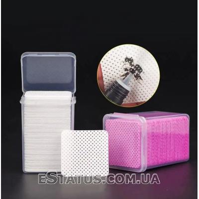 Серветки безворсові BELEON перфоровані в пластиковому контейнері (рожеві) 200 шт/уп