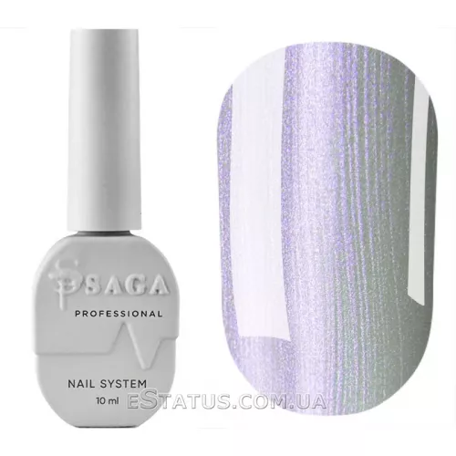 Гель-лак Saga Cat Silk 01 (перламутрове котяче око з фіолетовим відливом), 10 мл