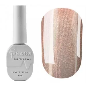 Гель-лак Saga Cat Silk 03 (перламутровый кошачий глаз с оранжево-золотом отливом), 10 мл