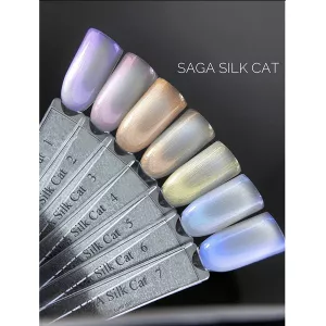 Гель-лак Saga Cat Silk 04 (перламутрове котяче око із золотим відливом), 10 мл - Фото 1