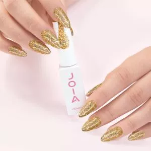 Гель-лак JOIA Vegan 127 (золото голографічні блискітки), 6 мл