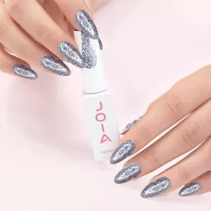 Гель-лак JOIA Vegan 130 (холодне срібло з голографічними блискітками), 6 мл