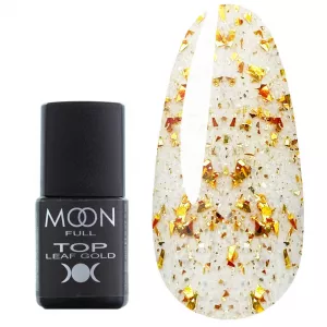 Moon Full Top Leaf Gold (топ без липкого слоя для гель лака с поталью), 8 мл