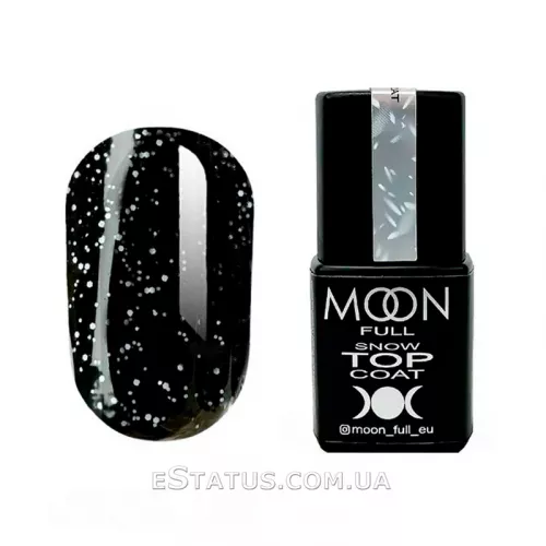 Moon Full Snow Top Coat (топ для гель лака без липкого слоя с шиммером), 8 мл Moon Full Snow Top Coat (топ для гель лака без липкого слоя с шиммером), 8 мл