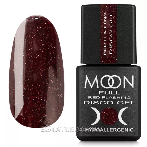 Гель-лак светоотражающий Disсo Gel Moon Full Red Flashing FD09, 8 мл