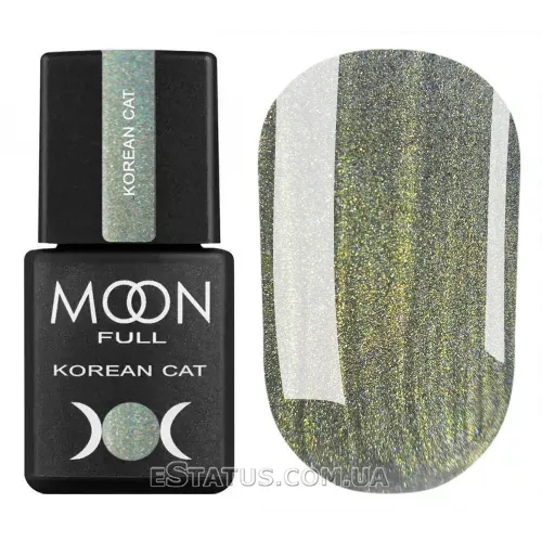 Гель-лак Moon Full Korean Cat №08 (смарагдовий, котяче око), 8 мл