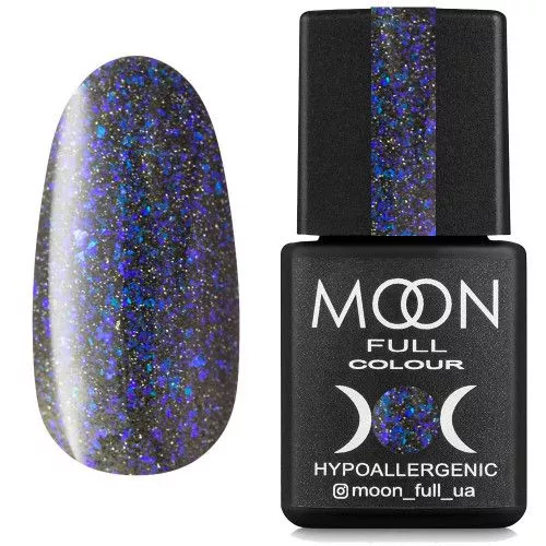 Гель-лак Moon Full Chrome Flake Disko №03 (синій, світловідбивний), 8 мл 
