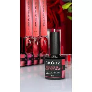 Гель-лак Кошачий глаз Crooz Wine Cat №1, 8 мл