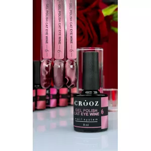 Гель-лак Кошачий глаз Crooz Wine Cat №6, 8 мл