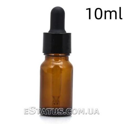 Флакон косметический с пипеткой (стекло коричневое), 10 мл