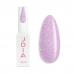 PolyLiquid Gel JOIA vegan Lavender Bloom рідкий гель для зміцнення та моделювання (молочно-ліловий із золотою поталлю), 8 мл - Фото 1