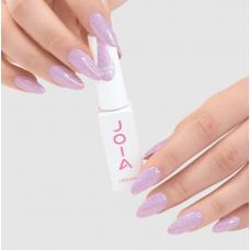 PolyLiquid Gel JOIA vegan Lavender Bloom рідкий гель для зміцнення та моделювання (молочно-ліловий із золотою поталлю), 8 мл