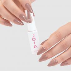 PolyLiquid Gel JOIA vegan Mocha Magic рідкий гель для зміцнення та моделювання (темно-бежевий з дрібним золотим шиммером), 8 мл