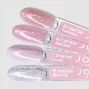Камуфлирующая база JOIA vegan BB cream base Honeymoon (персиково-розовый с серебряной поталью), 8 мл