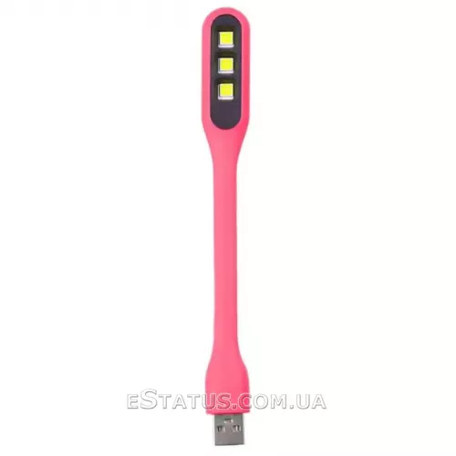 Портативная LED лампа для сушки ногтей, гелевых типсов, верхних форм, декора на гибкой ножке, на 6 Вт, USB, (цвет розовый)