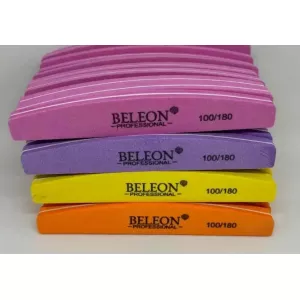 Баф для ногтей Beleon, 100/180 грит, полумесяц - Фото 3