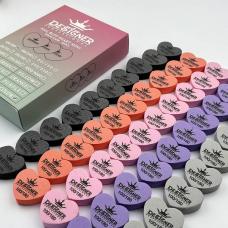 Двосторонній міні баф Nail Buff Heart Mini Designer 100/180 грит, 1 шт.