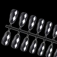 Гелеві типси для нарощування нігтів у пластиковому контейнері 3D Diamond (Міндаль), 240 шт.