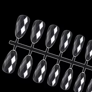 Гелевые типсы для наращивания ногтей в пластиковом контейнере 3D Diamond (Миндаль), 240 шт. 