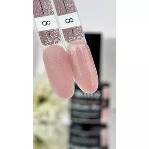 Crooz База Base Shimmer by Annushka Moroz №8 (персико-бежевий із срібним шиммером), 8 мл