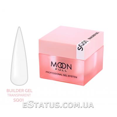Гель для наращивания Moon Full Builder Gel №SQ 01 (прозрачный), 30 мл