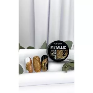 Crooz Гель для дизайна Metallic Gypsum №2 (золото), 5 мл 