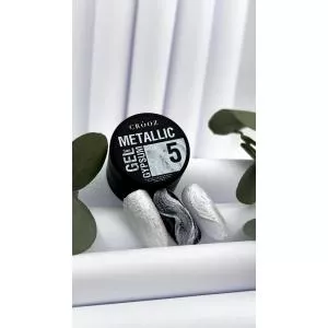Crooz Гель для дизайна Metallic Gypsum №5 (молочно-перламутровый), 5 мл 