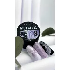 Crooz Гель для дизайна Metallic Gypsum №8 (пурпурно-перламутровый), 5 мл 