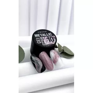 Crooz Гель для дизайна Metallic Gypsum №10 (розово-перламутровый), 5 мл 