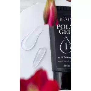 Полигель (акригель) Crooz Polygel NEW FORMULA №01 clear, 30 мл 