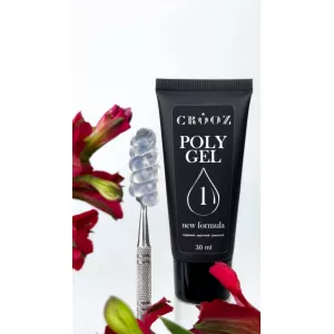Полігель (акрігель) Crooz Polygel NEW FORMULA №01 clear, 30 мл Полігель (акрігель) Crooz Polygel NEW FORMULA №01 clear, 30 мл - Фото 1
