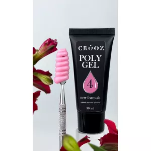 Полигель (акригель) Crooz Polygel NEW FORMULA №04 pink, 30 мл - Фото 1