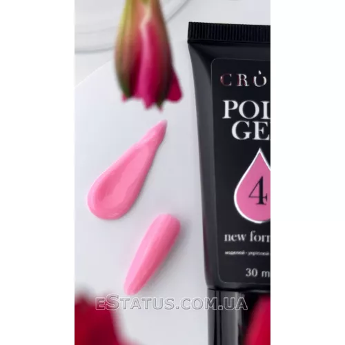 Полигель (акригель) Crooz Polygel NEW FORMULA №04 pink, 30 мл 