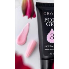 Полигель (акригель) Crooz Polygel NEW FORMULA №03 milk pink, 30 мл 